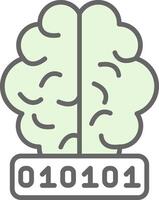 Artificial Intelligence Fillay Icon Design vector