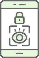 Eye Scanner Fillay Icon Design vector