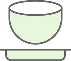 Bowl Fillay Icon Design vector