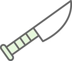 cuchillo relleno icono diseño vector