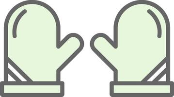 Oven Mitts Fillay Icon Design vector