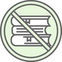 Prohibited Sign Fillay Icon Design vector