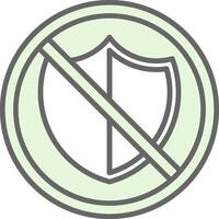 No Security Fillay Icon Design vector