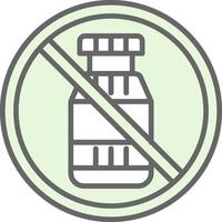 Prohibited Sign Fillay Icon Design vector