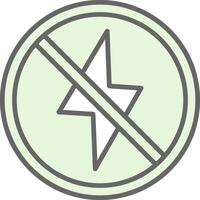 Prohibited Sign Fillay Icon Design vector