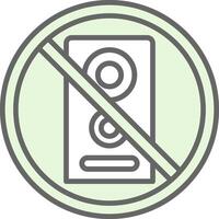 No speaker Fillay Icon Design vector