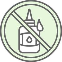 Prohibited Sign Fillay Icon Design vector