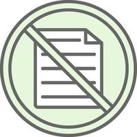 Prohibited Sign Fillay Icon Design vector