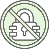 Prohibited Sign Fillay Icon Design vector