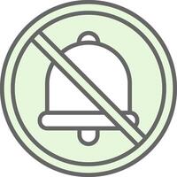 Prohibited Sign Fillay Icon Design vector