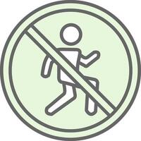 Prohibited Sign Fillay Icon Design vector