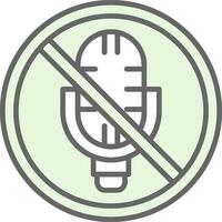 No Microphone Fillay Icon Design vector