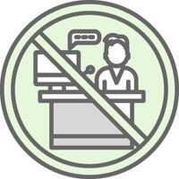 Prohibited Sign Fillay Icon Design vector