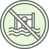 Prohibited Sign Fillay Icon Design vector