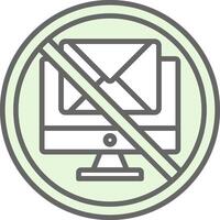 Prohibited Sign Fillay Icon Design vector