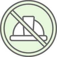 Prohibited Sign Fillay Icon Design vector