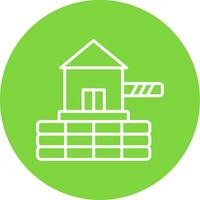 Barrier Multi Color Circle Icon vector