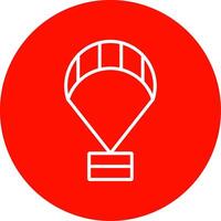 Paragliding Multi Color Circle Icon vector
