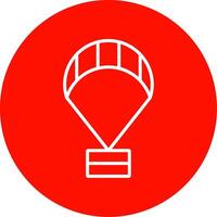 Paragliding Multi Color Circle Icon vector