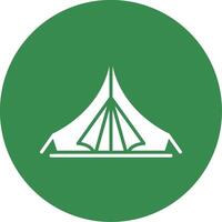 Tent Multi Color Circle Icon vector