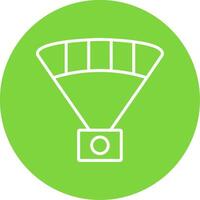 Paragliding Multi Color Circle Icon vector