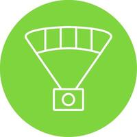 Paragliding Multi Color Circle Icon vector