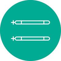 Sticks Multi Color Circle Icon vector