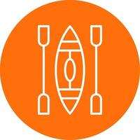 Canoe Multi Color Circle Icon vector