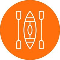 Canoe Multi Color Circle Icon vector