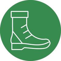 Boot Multi Color Circle Icon vector