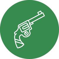 Gun Multi Color Circle Icon vector