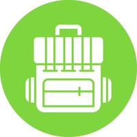 Backpack Multi Color Circle Icon vector