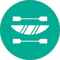 Kayak Multi Color Circle Icon vector