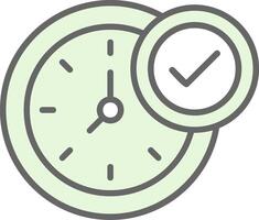 Clock Fillay Icon Design vector