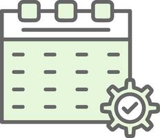 Calendar Fillay Icon Design vector