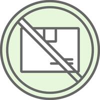 prohibido firmar relleno icono diseño vector