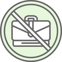 Prohibited Sign Fillay Icon Design vector