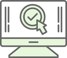 Mouse Pointer Fillay Icon Design vector