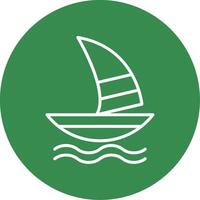 Windsurf Multi Color Circle Icon vector