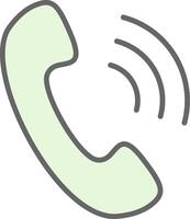 Phone Call Fillay Icon Design vector