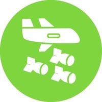 Bomber Multi Color Circle Icon vector
