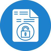 Unsecure File Multi Color Circle Icon vector