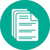 Documents Multi Color Circle Icon vector