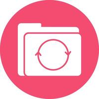 Folder Multi Color Circle Icon vector