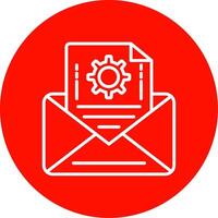 Envelope Multi Color Circle Icon vector