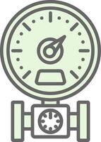 Pressure Gauge Fillay Icon Design vector