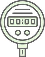 Pressure Gauge Fillay Icon Design vector