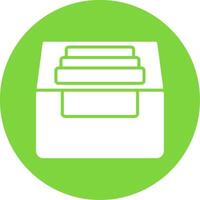 Archive Multi Color Circle Icon vector