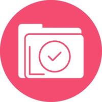 Folder Multi Color Circle Icon vector