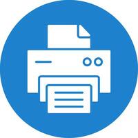 Printer Multi Color Circle Icon vector